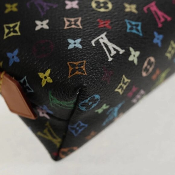LOUIS VUITTON Monogram Multicolor Pochette Pouch Black M47355 LV Auth 146126V - Picture 4 of 16